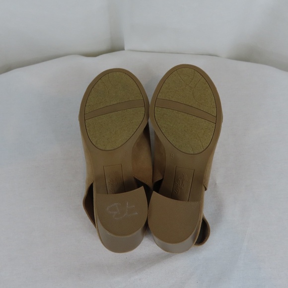 Dexflex Tilda Comfort Suede Tan Open Toe Block Heel Shoe Sz. 8 - Picture 8 of 8